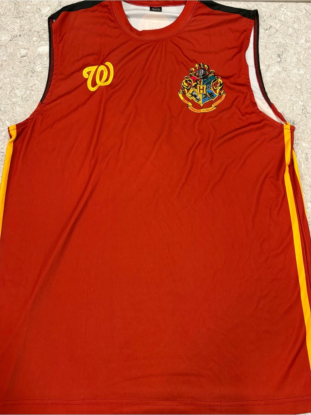 Washington Nationals MLB 2026 SGA Red and Yellow Gryffindor Athletic Tank Top-XL